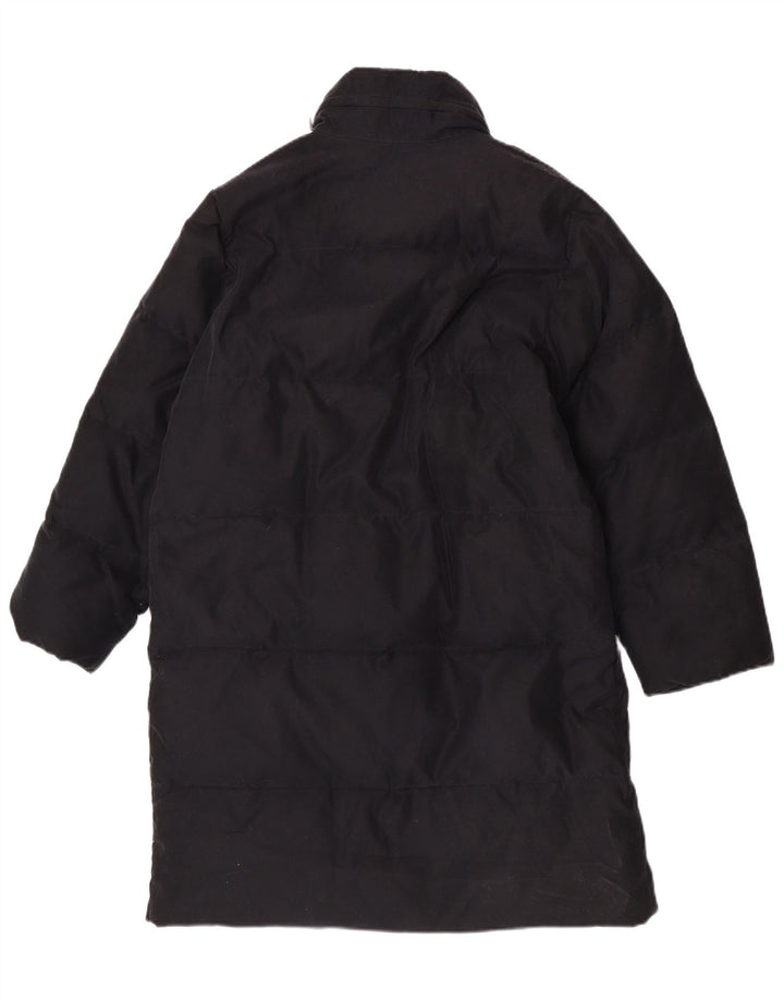 Belfe Manteau matelassé à capuche pour femme Coupe ample IT 40 Petit Noir Polyester