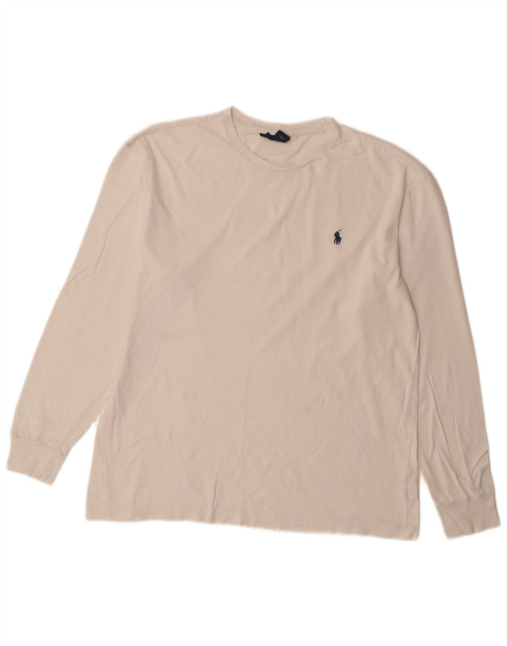 Polo Ralph Lauren Haut à manches longues pour homme Petit coton blanc