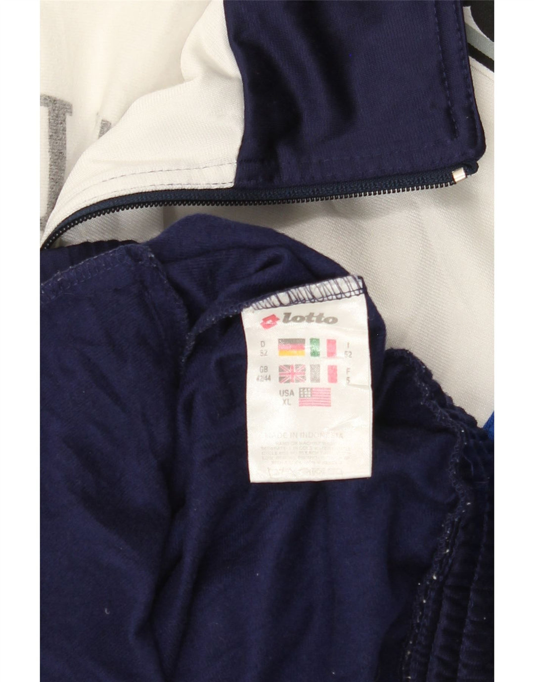 LOTTO Veste de survêtement graphique pour homme UK 42/44 XL Bleu marine Colourblock