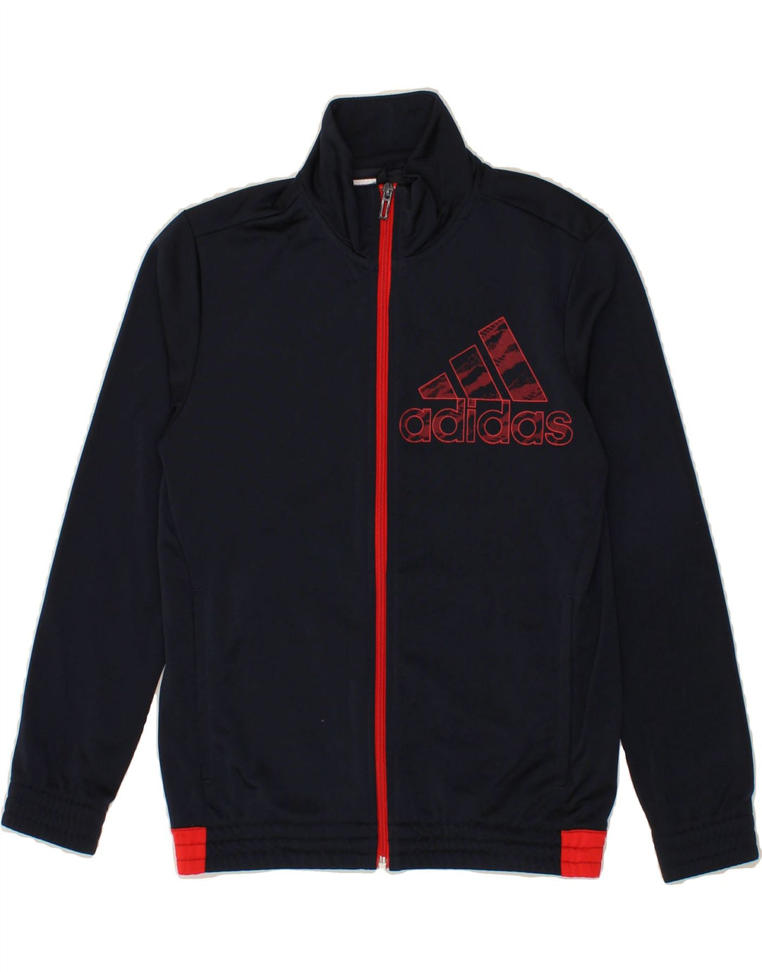 ADIDAS Boys Graphic Tracksuit Top Jacket 11-12 Years  Navy Blue Vintage Adidas and Second-Hand Adidas from Messina Hembry 