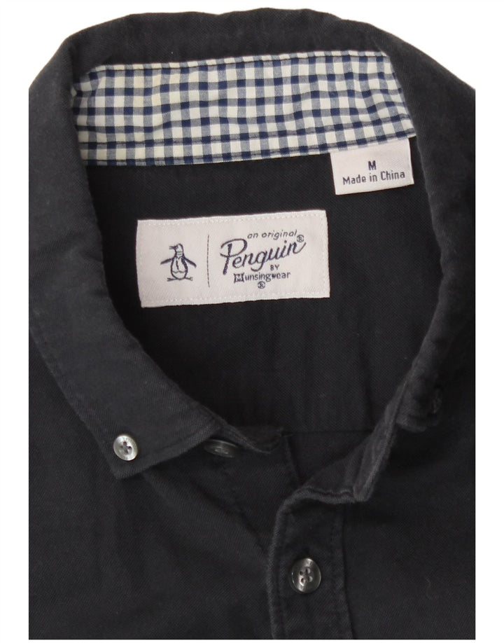 Chemise Homme Penguin Coton Noir Moyen