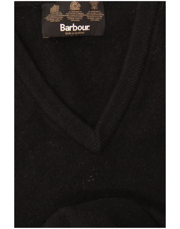 Barbour Pull col V pour homme Petit Noir