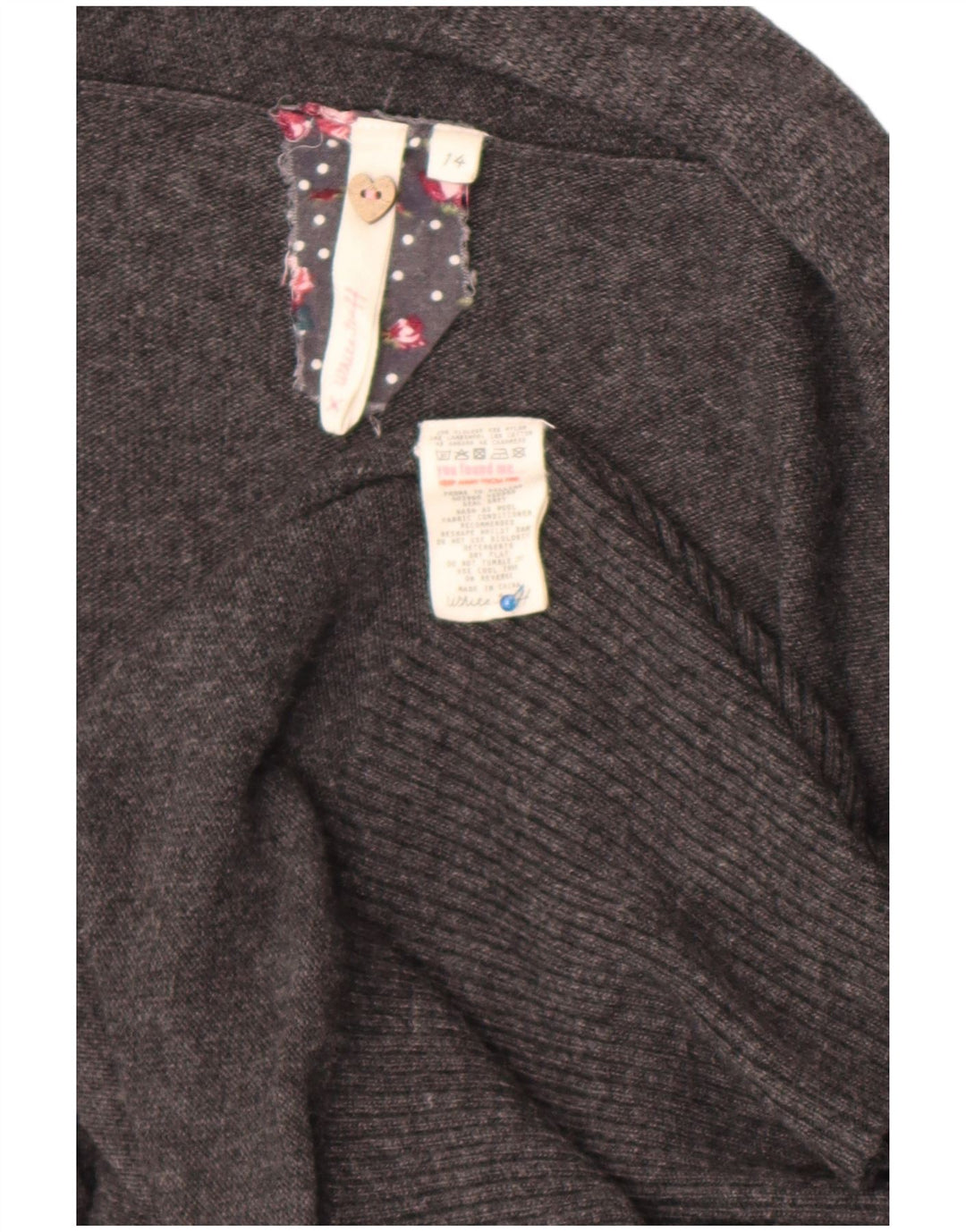 White Stuff Cardigan ouvert long pour femme UK 44 Viscose gris moyen
