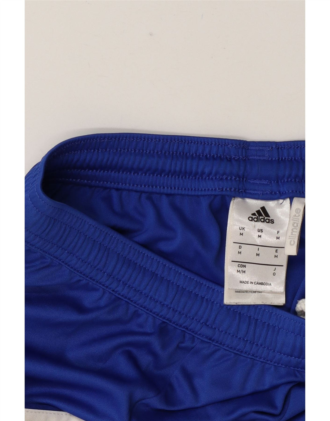 Adidas Short de Sport Climalite Homme Bleu Moyen Polyester Colorblock
