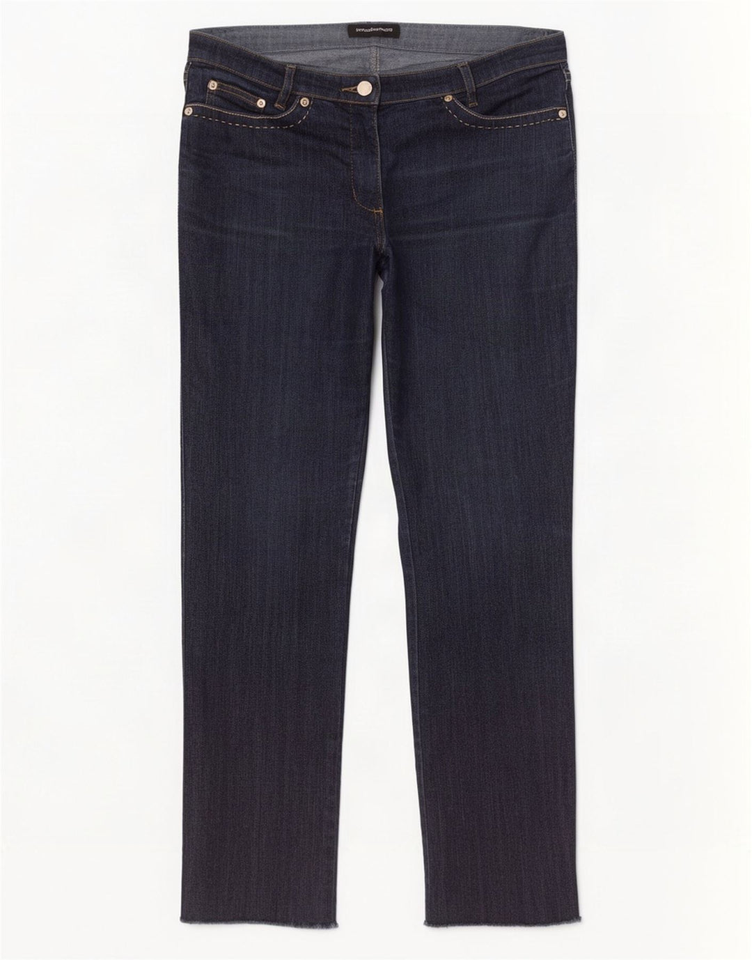 Roccobarocco Jean droit femme W32 L29 coton bleu marine