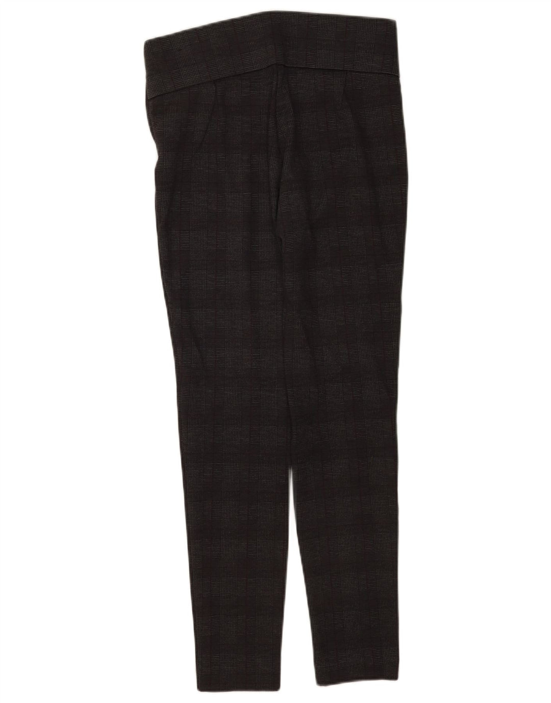 Zara Femme Legging Pantalon Décontracté Moyen W28 L28 Gris Carreaux Polyester