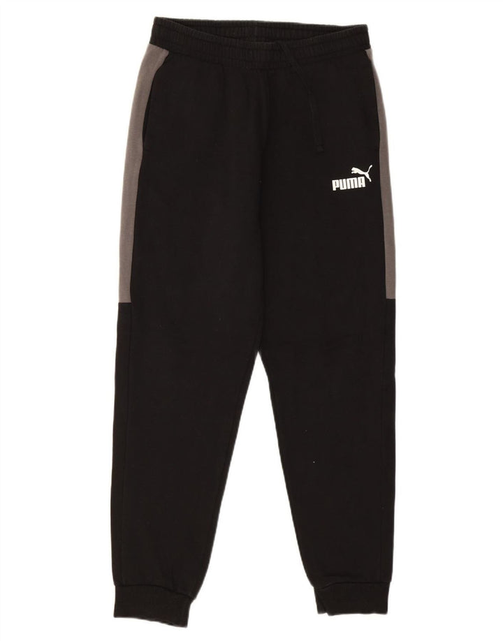Puma Pantalon de Survêtement Joggers Homme Noir Moyen Colorblock Coton