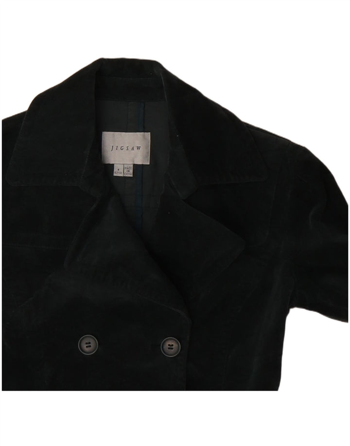 Jigsaw Veste Blazer Double Boutonnage Femme EU 32 2XS Gris Coton