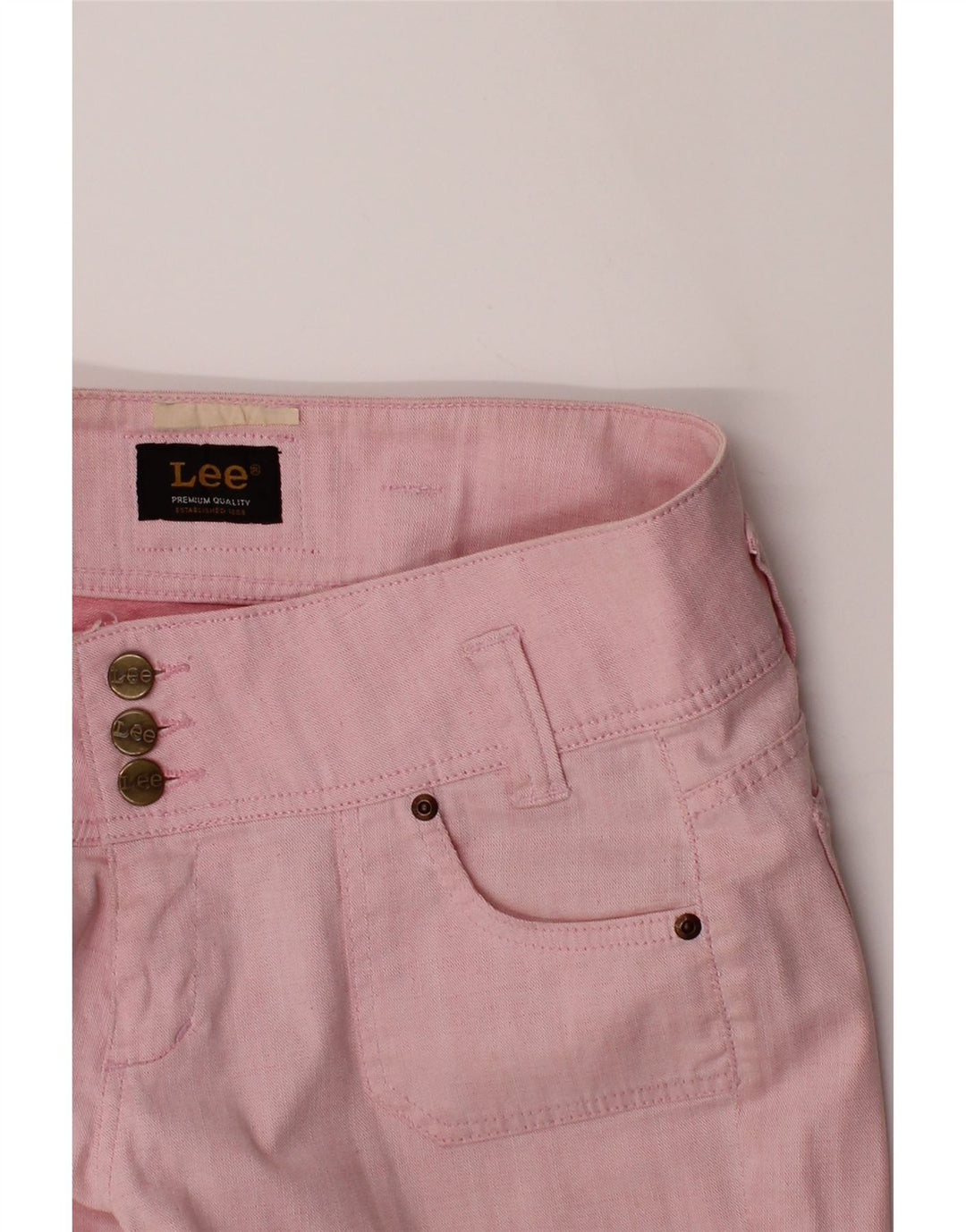 LEE Womens Bermuda Shorts W30 Medium  Pink Polyester Vintage Lee and Second-Hand Lee from Messina Hembry 