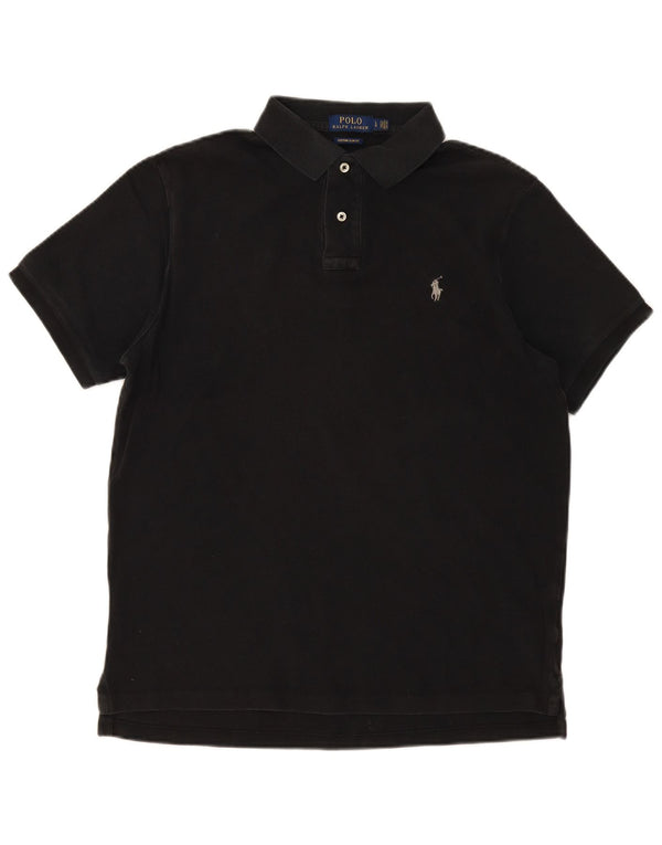 Polo Ralph Lauren Chemise slim fit personnalisée pour hommes Grand coton noir