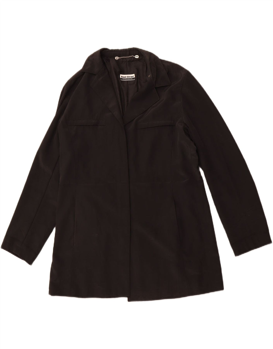 BOND STREET Veste Blazer Longue Femme IT 48 XL Noir Polyester