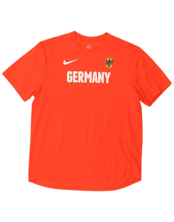 Nike Hommes Allemagne T-Shirt Graphique Haut Large Orange
