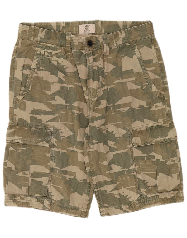 TIMBERLAND Short Cargo Homme W31 Kaki Moyen Camouflage Coton