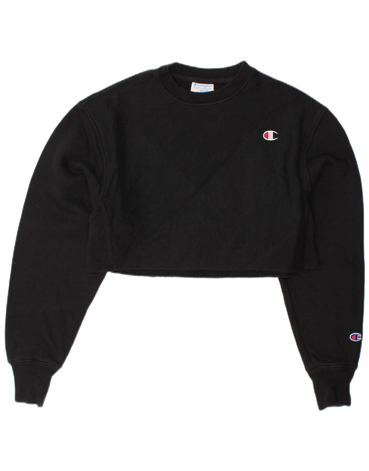 CHAMPION Sweat-shirt oversize Reverse Weave pour femme UK 6 XS Noir