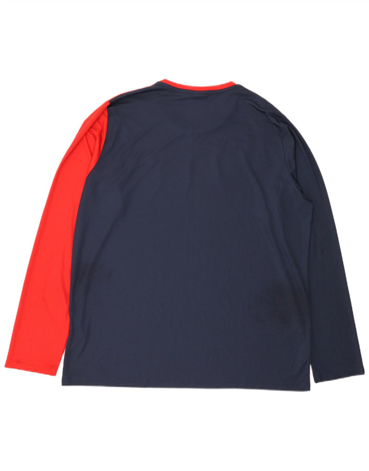 Erima Haut Graphique Homme Manches Longues 3XL Bleu Marine Colorblock Polyester