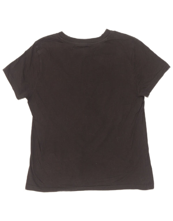 Vans T-shirt graphique pour femme UK 12 en coton noir moyen
