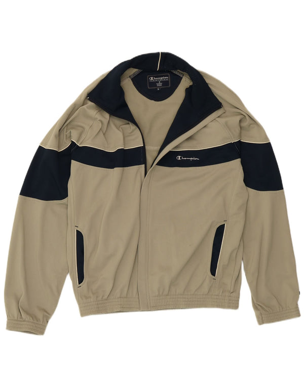 Champion Veste de Survêtement Homme Kaki Moyen Polyester Colorblock