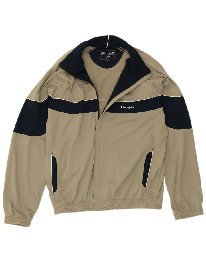 Champion Veste de Survêtement Homme Kaki Moyen Polyester Colorblock