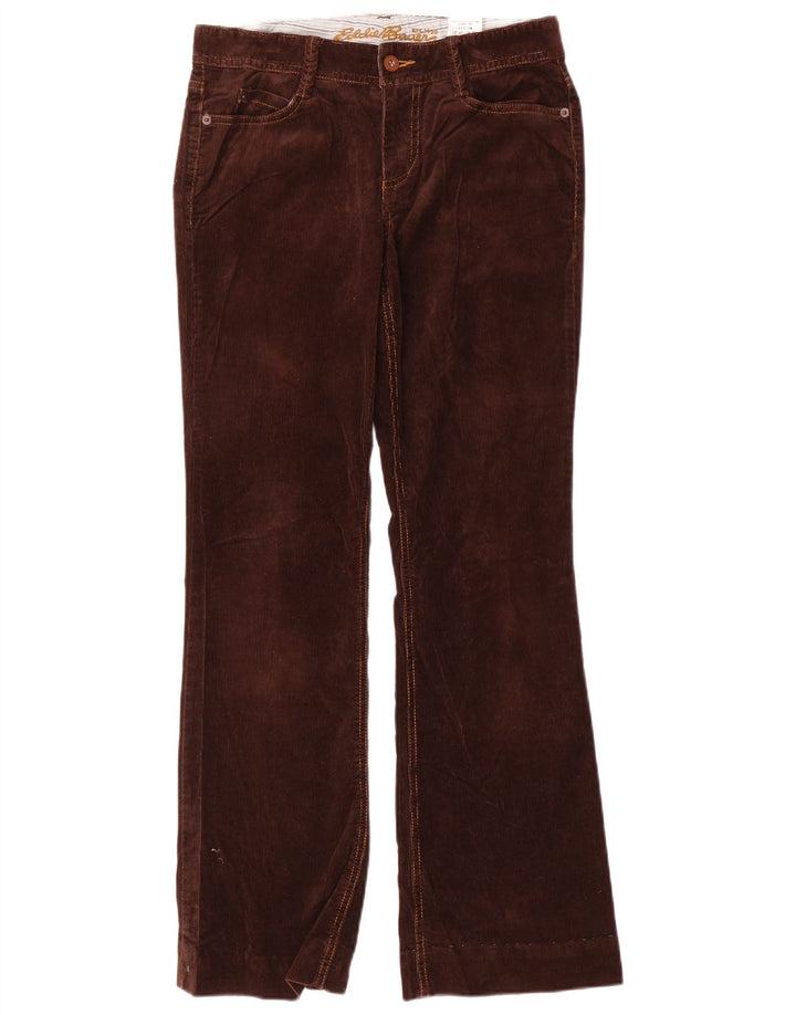 Eddie Bauer Pantalon bootcut en velours côtelé pour femme US 2 XS W30 L30 Coton marron