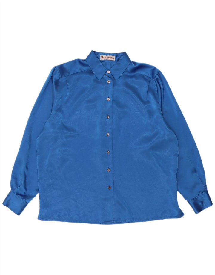 Renato Balestra Femme Chemise Oversize Blouse IT 50 XL Bleu Polyester