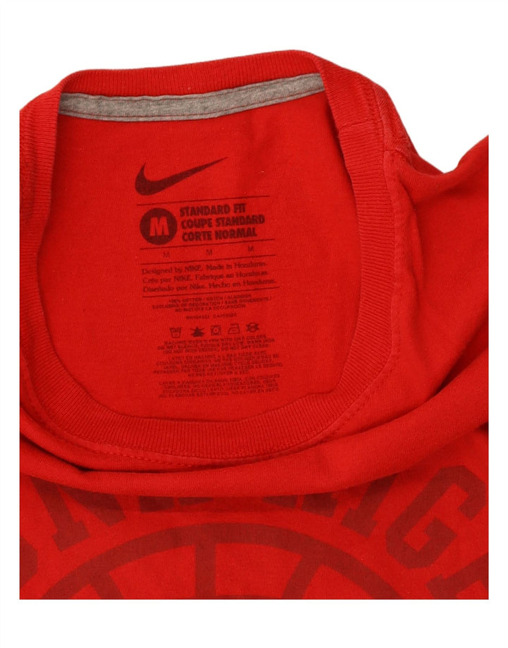 NIKE Mens Coupe Standard Standard Fit Graphic T-Shirt Top Medium Red Vintage Nike and Second-Hand Nike from Messina Hembry 