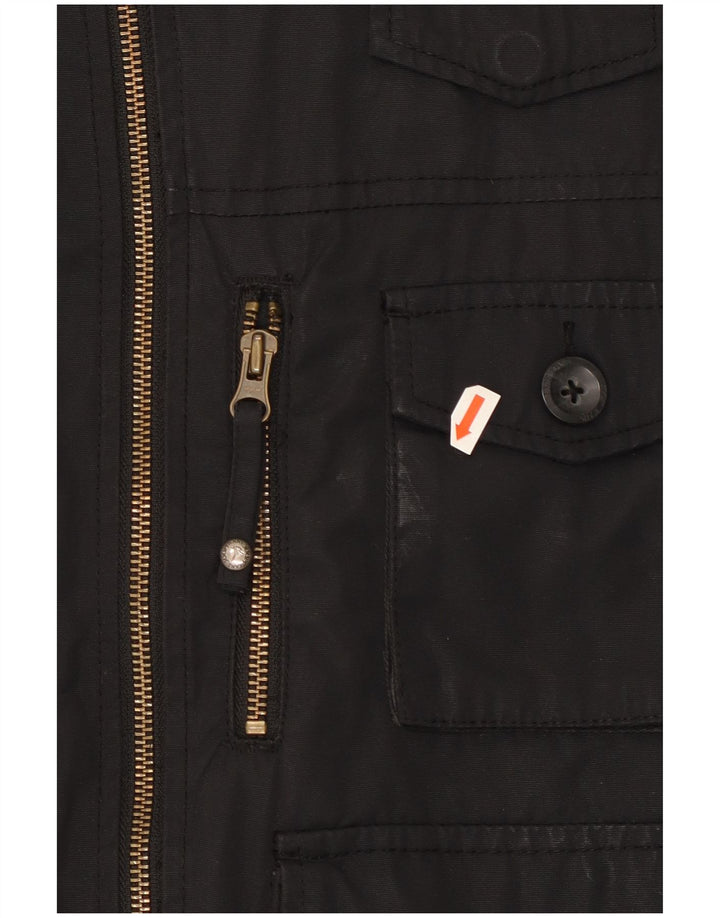 Joop Veste utilitaire à capuche pour homme UK 38 Medium Noir Polyester