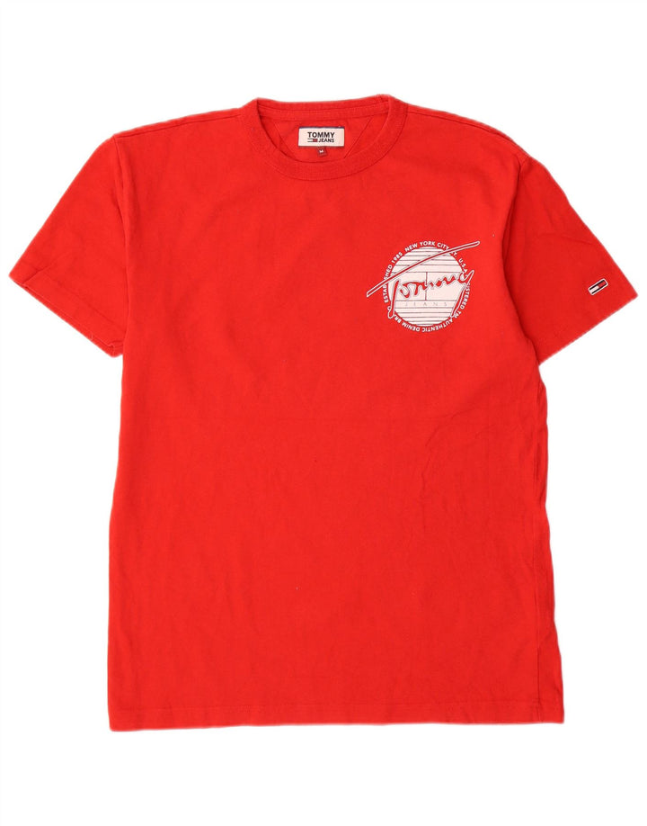 Tommy Hilfiger T-Shirt Graphique Homme Rouge Moyen Coton