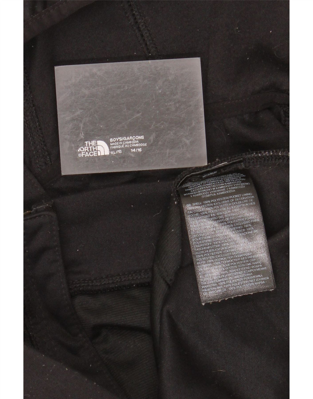 THE NORTH FACE Pull à capuche zippé pour garçon 14-15 ans XL Noir Polyester