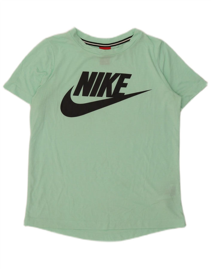 Nike T-shirt graphique pour femme UK 10 Small Vert Polyester