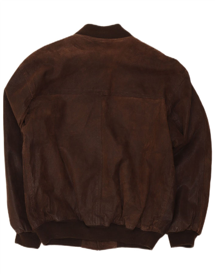 veste en cuir bomber homme vintage IT 48 Marron moyen