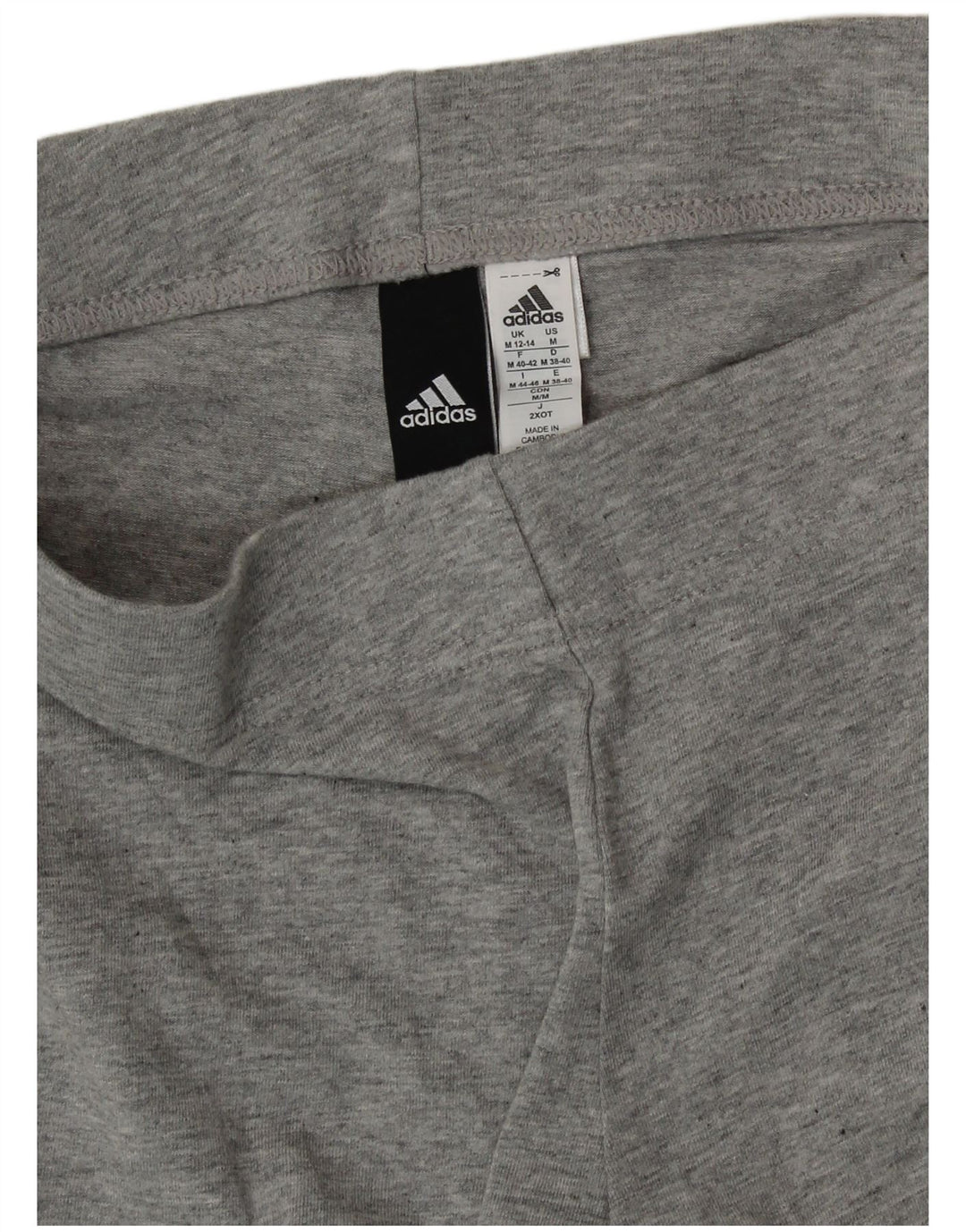ADIDAS Leggings graphiques pour femmes UK 12/14 coton gris moyen