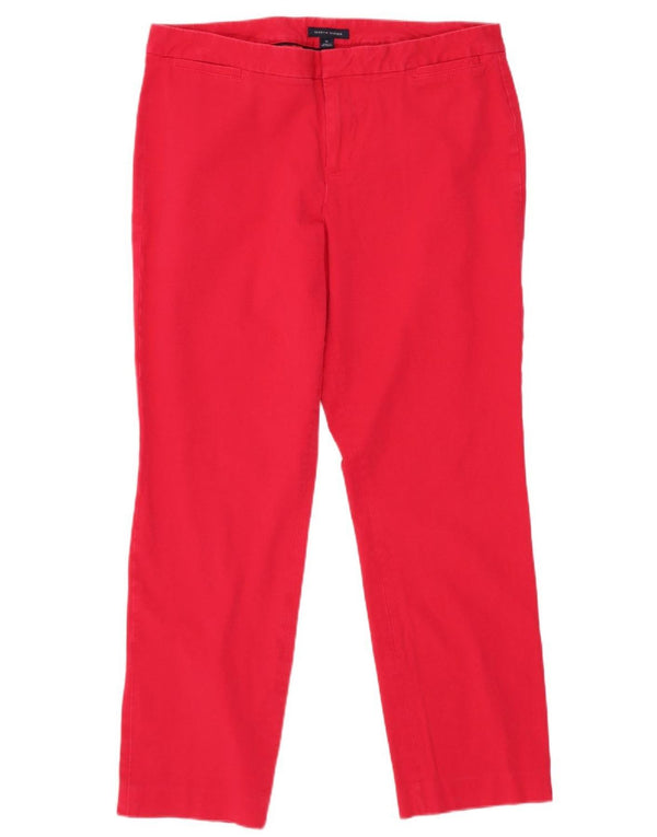Tommy Hilfiger Pantalon chino court pour femme US 10 Large W30 L26 Coton rouge
