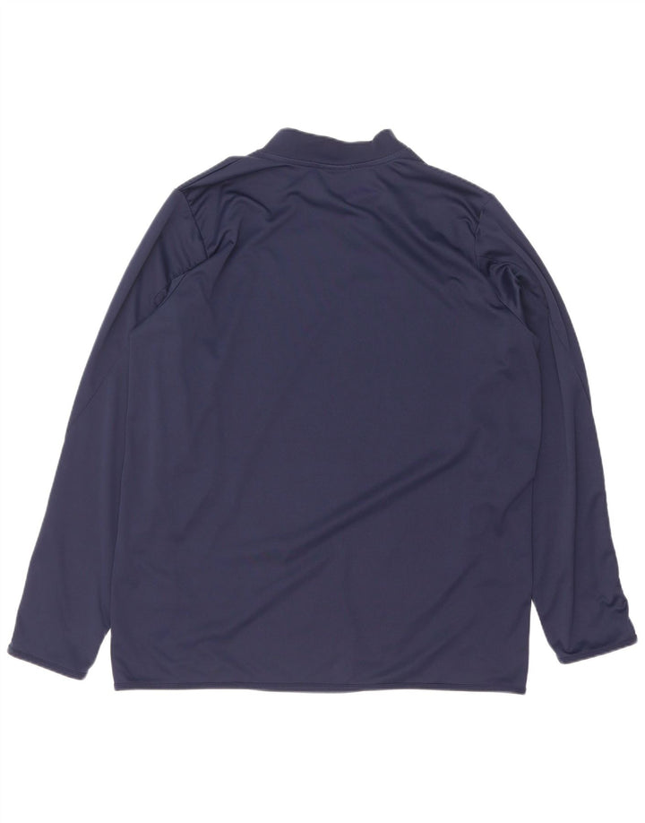 Diadora Haut à manches longues pour hommes XL Bleu marine Colorblock Polyester