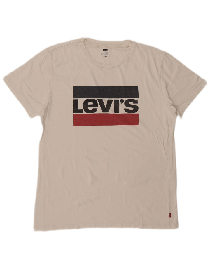 LEVI'S T-Shirt Graphique Homme Grand Blanc Coton