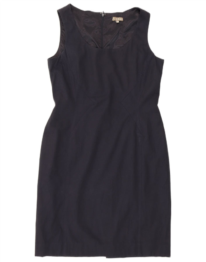 Jigsaw Robe fourreau sans manches pour femme UK 44 Bleu marine moyen Viscose