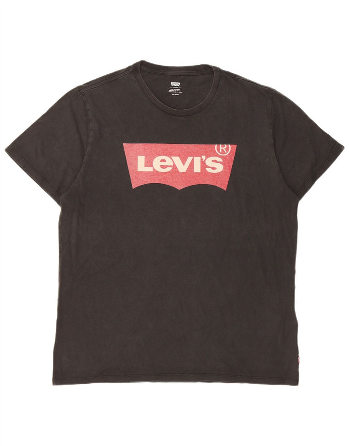 Levi's T-Shirt Graphique Top XL Homme Noir Coton