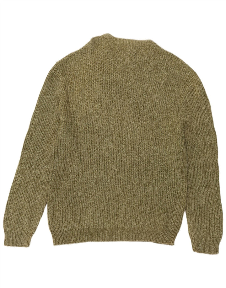 Chaps Pull col rond pour homme en coton moucheté vert grand