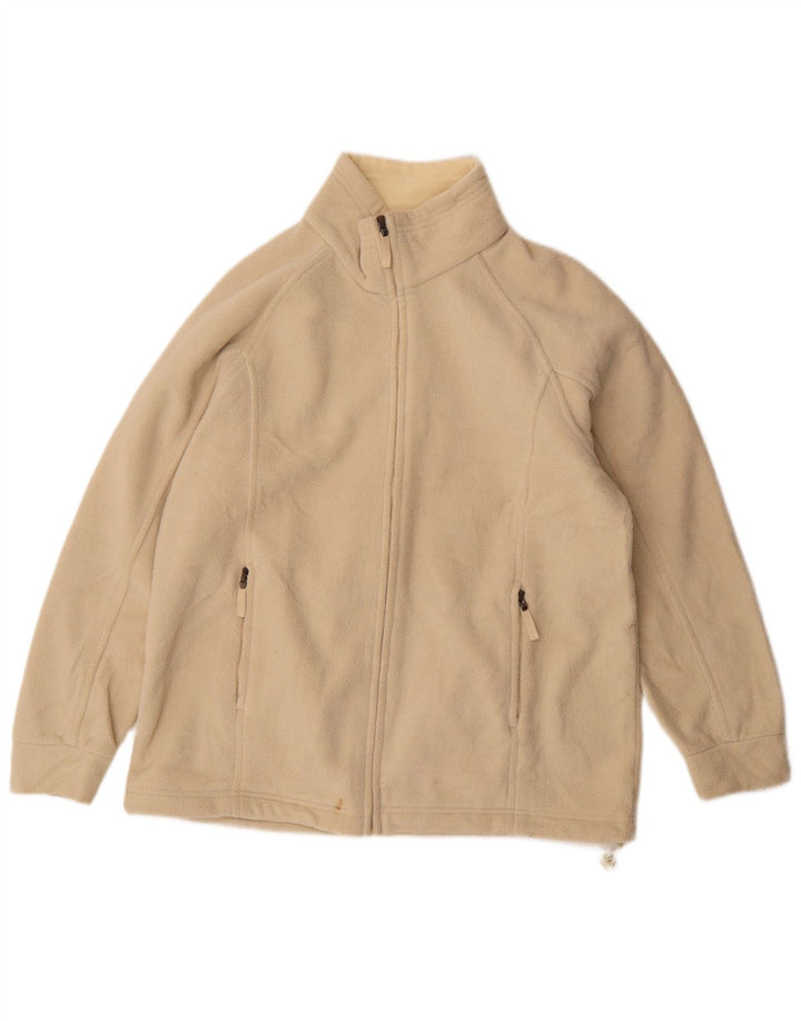 Marks & Spencer Veste polaire pour femme UK 14 Large Beige Polyester