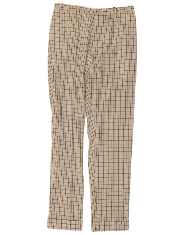 pantalon chino droit femme vintage IT 44 Medium W30 L31 Off White Check