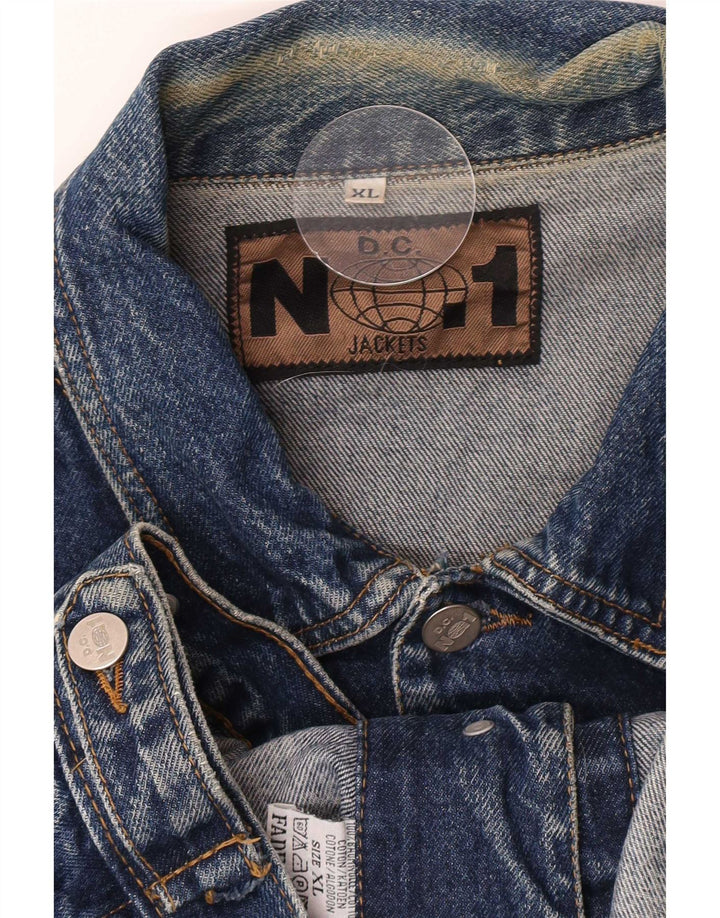 veste en denim homme vintage UK 42 XL Coton Bleu