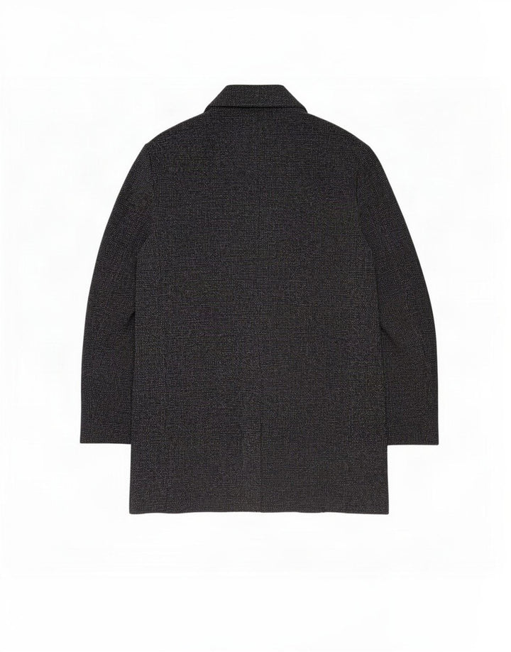 Zara Manteau Ouvert Homme UK 44 2XL Gris Moucheté Polyester