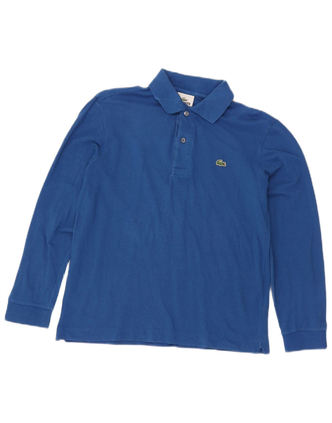 LACOSTE Polo à manches longues pour hommes taille 3 petit coton bleu