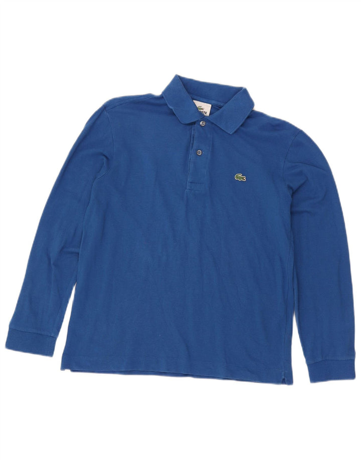 LACOSTE Polo à manches longues pour hommes taille 3 petit coton bleu