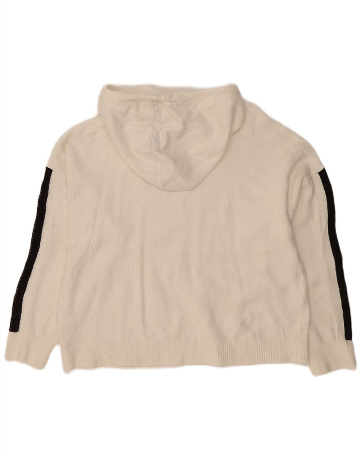 Tommy Hilfiger Pull court surdimensionné pour femme UK 14 Blanc moyen