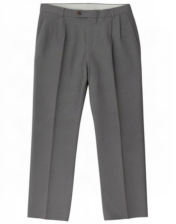 Farah Pantalon de costume à chevilles pour homme W34 L31 Gris Polyester
