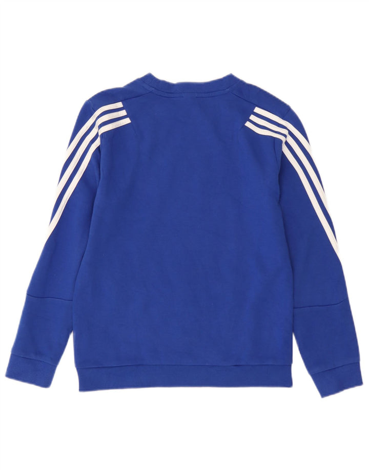 Adidas Sweat-Shirt Garçon 11-12 Ans Bleu Coton
