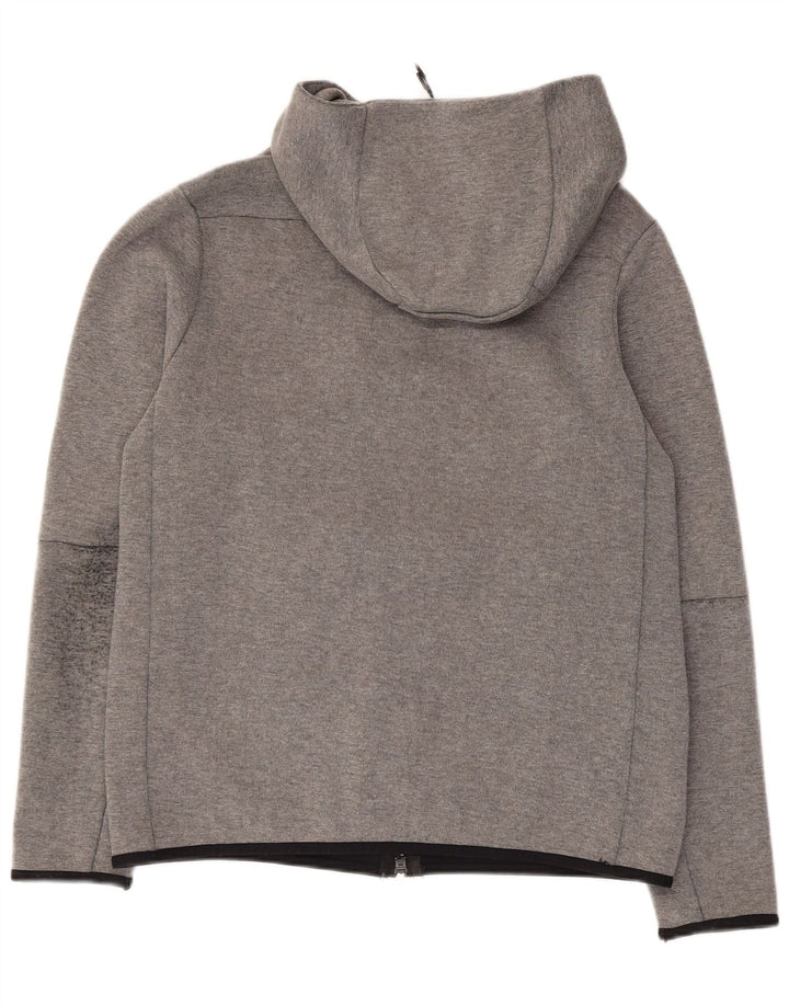 Nike Pull à capuche zippé en coton gris moyen pour homme