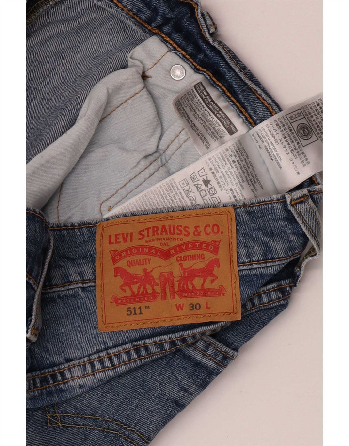 Levi's Short en Jean 511 W30 Homme Bleu Moyen Coton