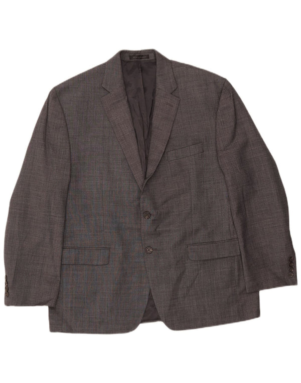 CHAPS Veste Blazer 2 Boutons Homme UK 44 2XL Gris Laine