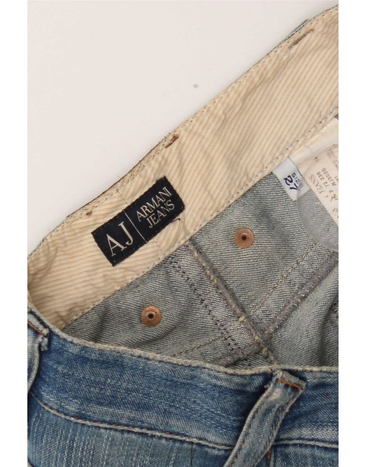 Armani Femme Jean Droit W27 L31 Bleu Coton